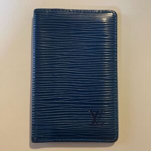 Vintage Louis Vuitton Blue Epi Leather Card Holder
